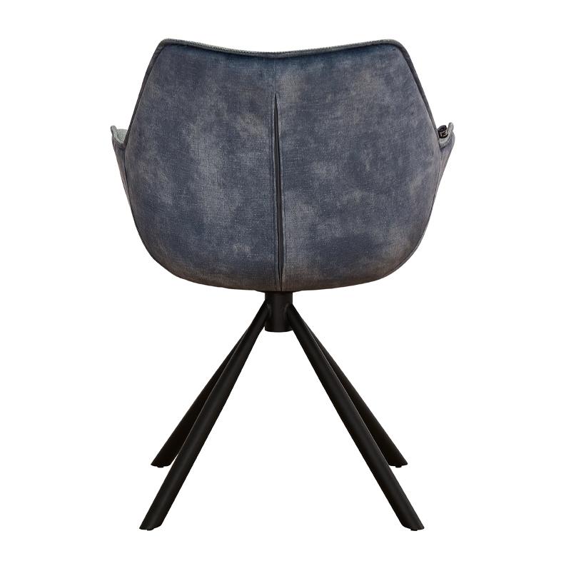 ΠΕΡΙΣΤΡΕΦΟΜΕΝΗ ΚΑΡΕΚΛΑ FL5064 ΜΕ ΜΕΤΑΛΛΙΚΑ ΠΟΔΙΑ ΚΑΙ ΠΡΑΣΙΝΟ ΧΡΩΜΑ ΥΦΑΣΜΑΤΟΣ 62x61,5x84εκ - Image 5