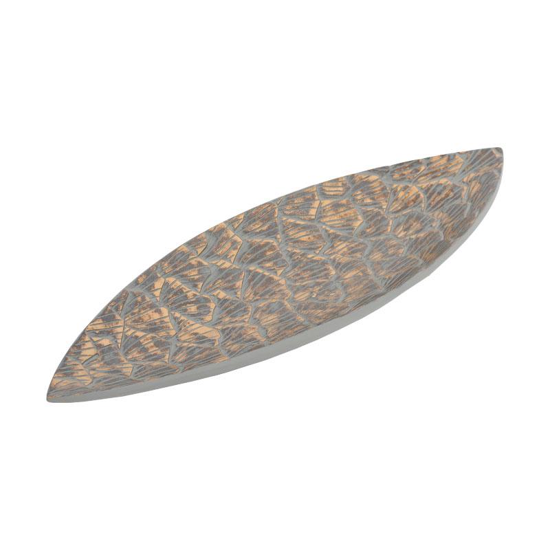ΠΙΑΤΕΛΑ "Leaf" ΒΕΡΑΜΑΝ-ΧΡΥΣΟ 49*16.5*4εκ