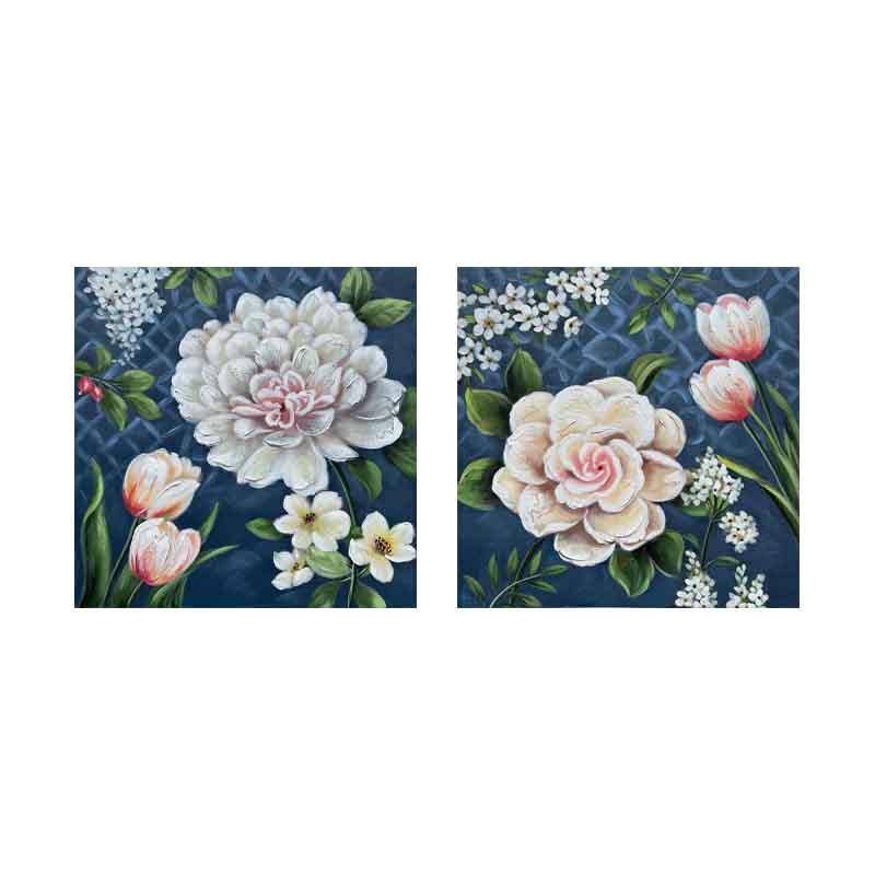 ΠΙΝΑΚΑΣ "Flower 6566" 1/2 ΣΕ ΚΑΜΒΑ ΜΕ ΞΥΛΙΝΟ ΠΛΑΙΣΙΟ 60*2.3*60 sls
