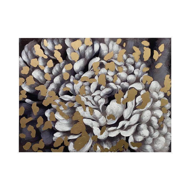 ΠΙΝΑΚΑΣ FLOWER ΣΕ ΚΑΜΒΑ ΜΕ ΞΥΛΙΝΟ ΠΛΑΙΣΙΟ 80x2.3x60εκ