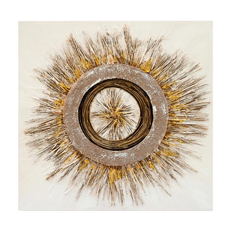 ΠΙΝΑΚΑΣ ΣΕ ΚΑΜΒΑ FL0622 ΜΠΕΖ-ΚΑΦΕ-ΚΙΤΡΙΝΟ 80x3x80εκ