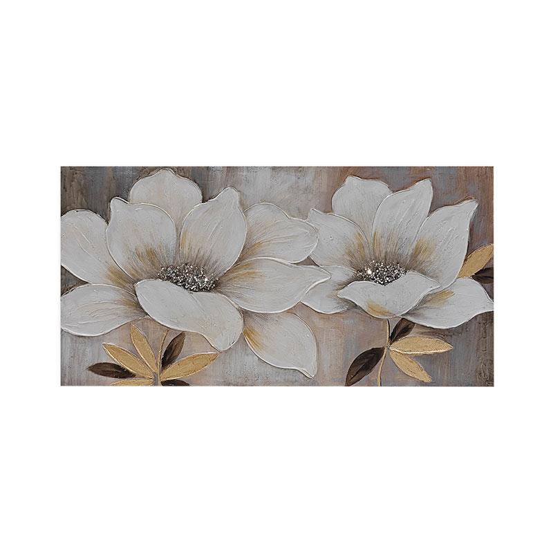 ΠΙΝΑΚΑΣ ΣΕ ΚΑΜΒΑ FL24070 ΛΕΥΚΟ-ΚΑΦΕ-ΧΡΥΣΟ 120x3x60εκ