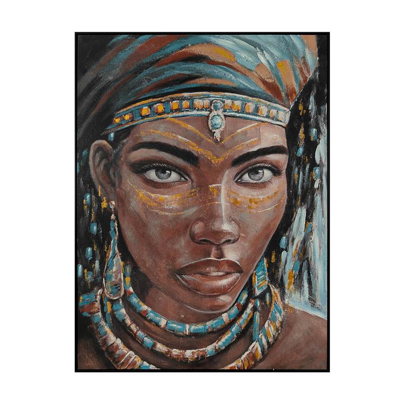 ΠΙΝΑΚΑΣ ΣΕ ΚΑΜΒΑ FL2681 WOMAN FACE ΚΑΦΕ 90x120xεκ