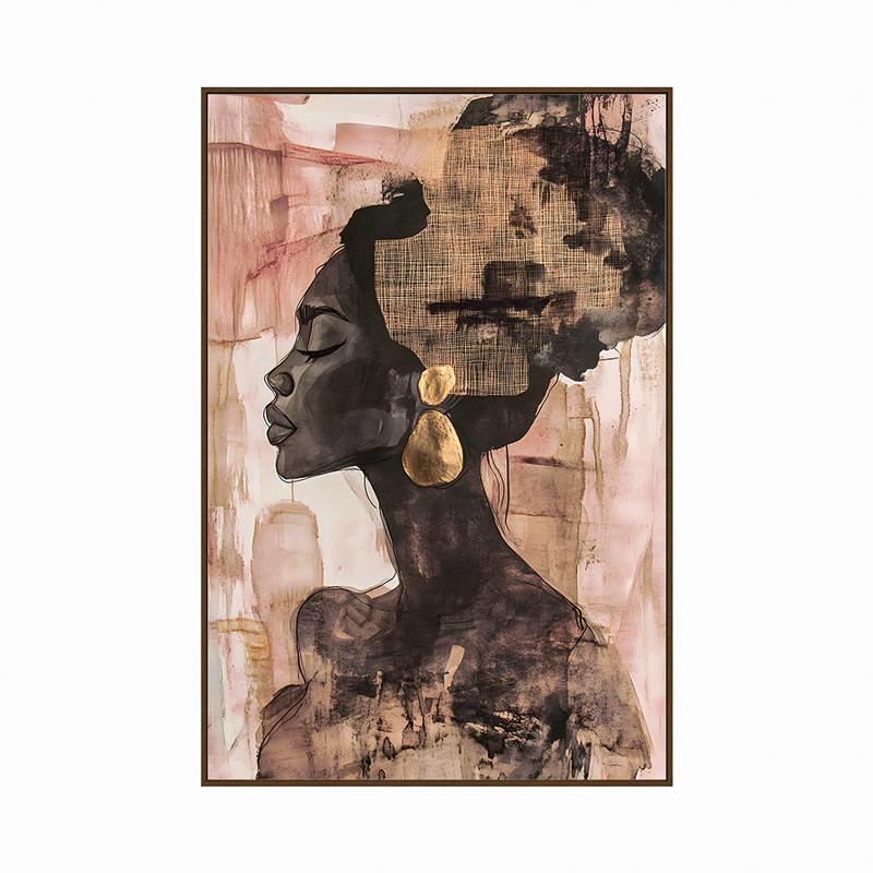 ΠΙΝΑΚΑΣ ΣΕ ΚΑΜΒΑ FL50308 ΜΠΕΖ-ΧΡΥΣΟ-ΚΑΦΕΧΡΩΜΑ 80x4x120εκ