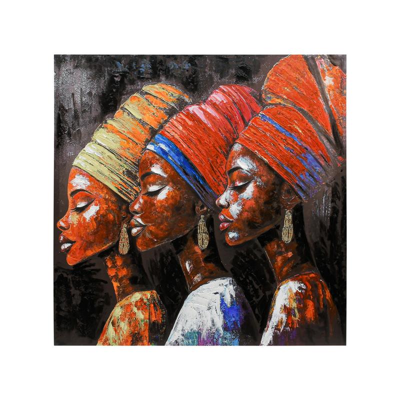 ΠΙΝΑΚΑΣ ΣΕ ΚΑΜΒΑ ΜΕ ΕΚΤΥΠΩΣΗ FL246005 ΜΑΥΡΟ-ΚΑΦΕ-ΚΟΚΚΙΝΟ-ΚΙΤΡΙΝΟ 80x3x80εκ