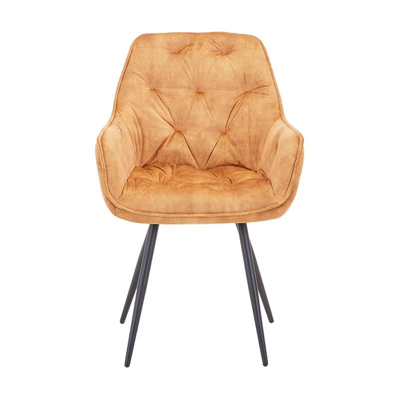 ΠΟΛΥΘΡΟΝΑ FL016 TERRACOTA ΒΕΛΟΥΔΟ ΥΦΑΣΜΑ ΜΕ ΜΕΤΑΛΛΙΚΑ ΠΟΔΙΑ 59x58x88εκ - Image 2