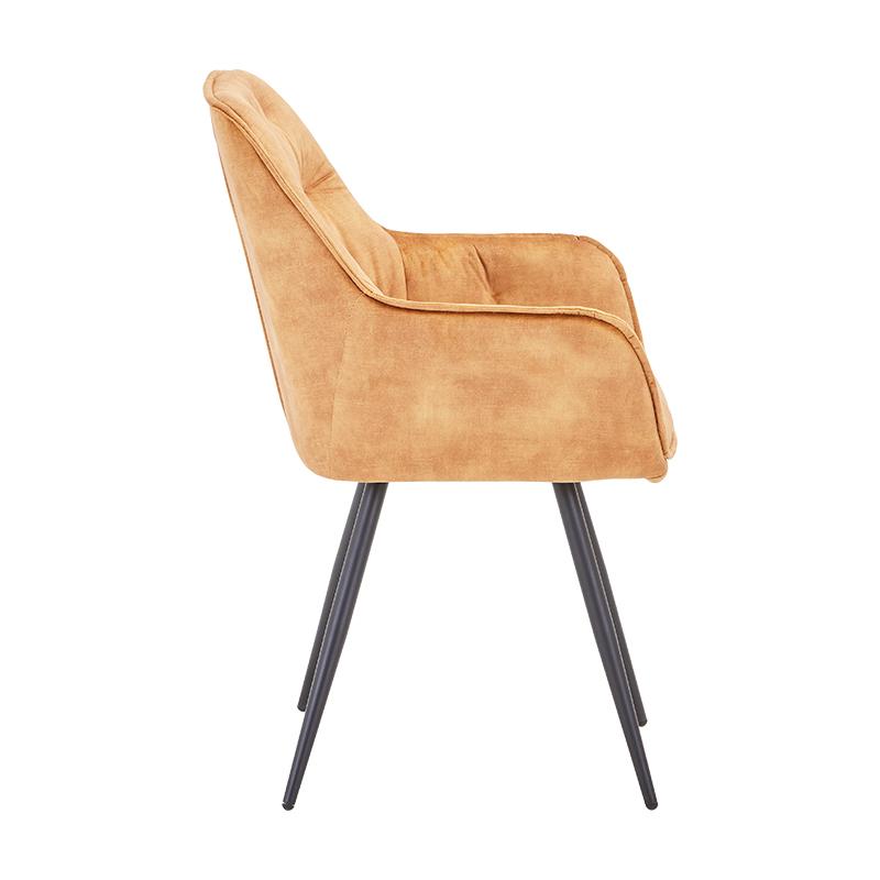 ΠΟΛΥΘΡΟΝΑ FL016 TERRACOTA ΒΕΛΟΥΔΟ ΥΦΑΣΜΑ ΜΕ ΜΕΤΑΛΛΙΚΑ ΠΟΔΙΑ 59x58x88εκ - Image 3