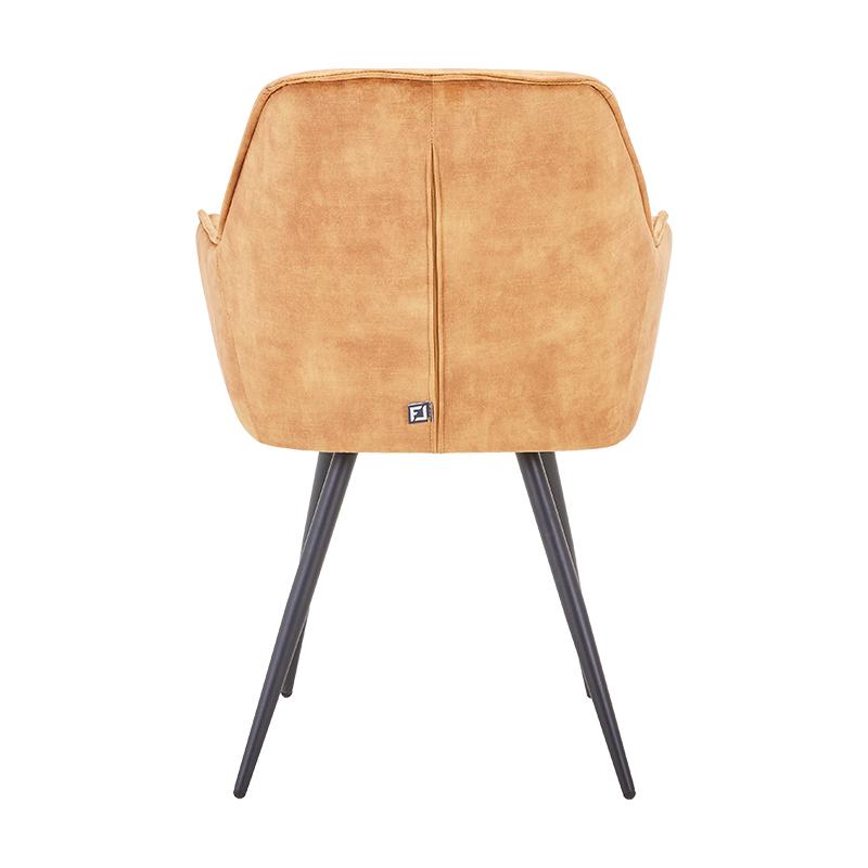 ΠΟΛΥΘΡΟΝΑ FL016 TERRACOTA ΒΕΛΟΥΔΟ ΥΦΑΣΜΑ ΜΕ ΜΕΤΑΛΛΙΚΑ ΠΟΔΙΑ 59x58x88εκ - Image 4