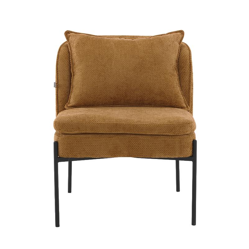 ΠΟΛΥΘΡΟΝΑ FL3059 ΚΙΤΡΙΝΟ ΥΦΑΣΜΑ ΜΕ ΜΕΤΑΛΛΙΚΑ ΠΟΔΙΑ 67x75x81εκ - Image 3