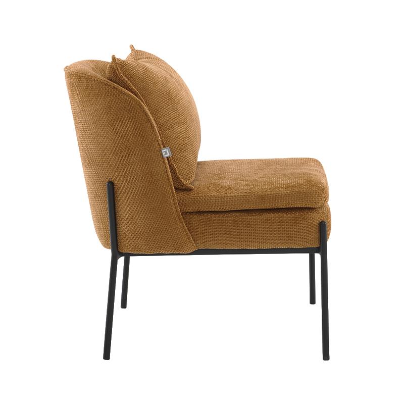 ΠΟΛΥΘΡΟΝΑ FL3059 ΚΙΤΡΙΝΟ ΥΦΑΣΜΑ ΜΕ ΜΕΤΑΛΛΙΚΑ ΠΟΔΙΑ 67x75x81εκ - Image 4