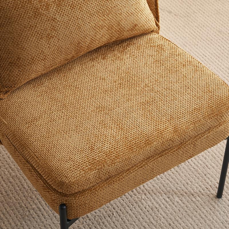 ΠΟΛΥΘΡΟΝΑ FL3059 ΚΙΤΡΙΝΟ ΥΦΑΣΜΑ ΜΕ ΜΕΤΑΛΛΙΚΑ ΠΟΔΙΑ 67x75x81εκ - Image 6