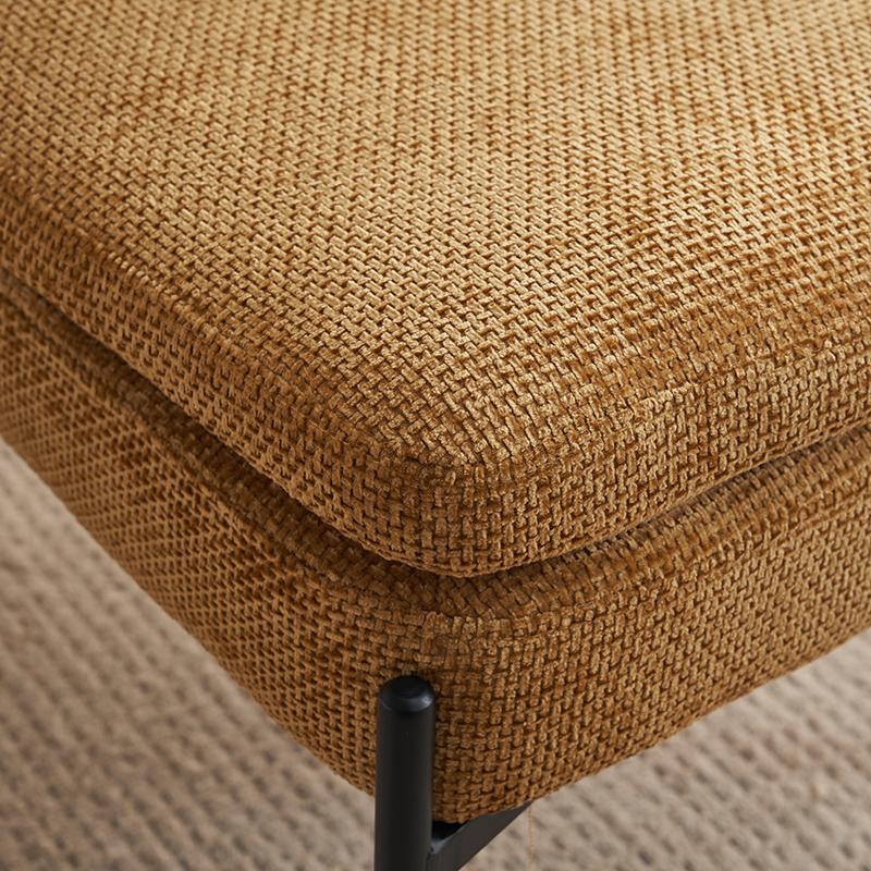 ΠΟΛΥΘΡΟΝΑ FL3059 ΚΙΤΡΙΝΟ ΥΦΑΣΜΑ ΜΕ ΜΕΤΑΛΛΙΚΑ ΠΟΔΙΑ 67x75x81εκ - Image 7