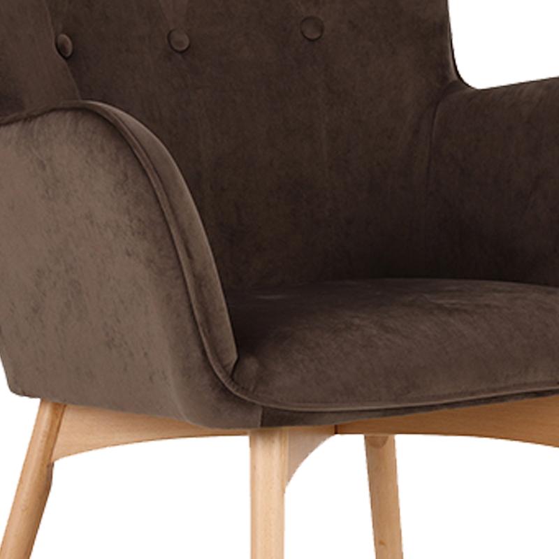 ΠΟΛΥΘΡΟΝΑ 8009 ΚΑΦΕ ΒΕΛΟΥΔΟ ΜΕ ΞΥΛΙΝΑ ΠΟΔΙΑ 67x72x97εκ - Image 7