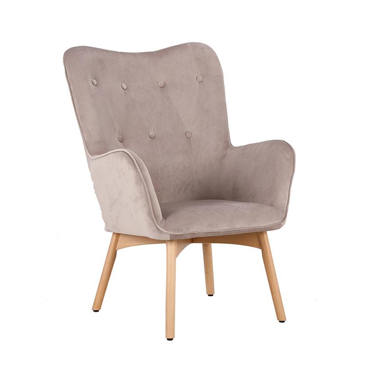 ΠΟΛΥΘΡΟΝΑ 8009 ΜΠΕΖ ΒΕΛΟΥΔΟ ΜΕ ΞΥΛΙΝΑ ΠΟΔΙΑ 67x72x97εκ