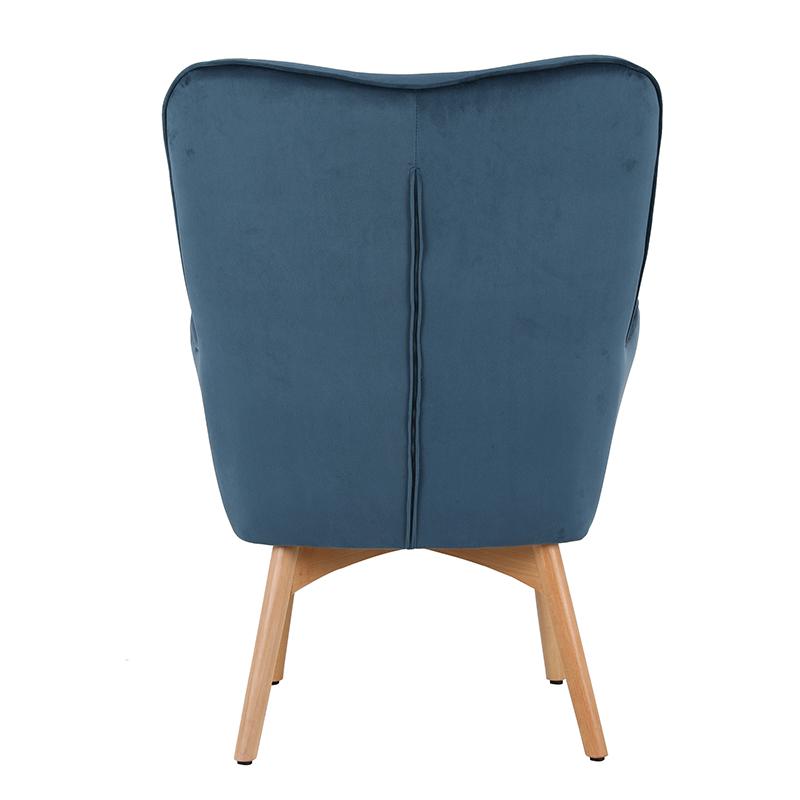 ΠΟΛΥΘΡΟΝΑ 8009 ΜΠΛΕ ΒΕΛΟΥΔΟ ΜΕ ΞΥΛΙΝΑ ΠΟΔΙΑ 67x72x97εκ - Image 5