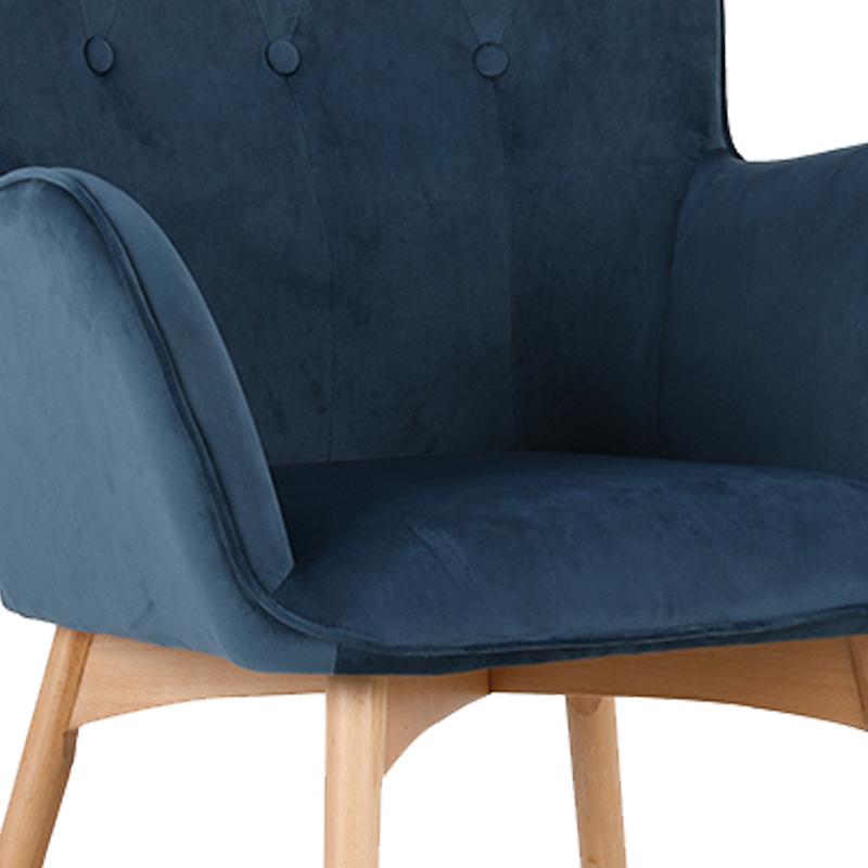 ΠΟΛΥΘΡΟΝΑ 8009 ΜΠΛΕ ΒΕΛΟΥΔΟ ΜΕ ΞΥΛΙΝΑ ΠΟΔΙΑ 67x72x97εκ - Image 7