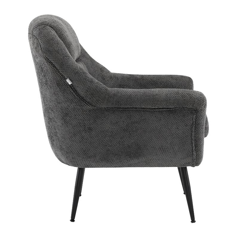 ΠΟΛΥΘΡΟΝΑ FL801 ΓΚΡΙ ΥΦΑΣΜΑ ΜΕ ΜΕΤΑΛΛΙΚΑ ΠΟΔΙΑ 76x77x89εκ - Image 4