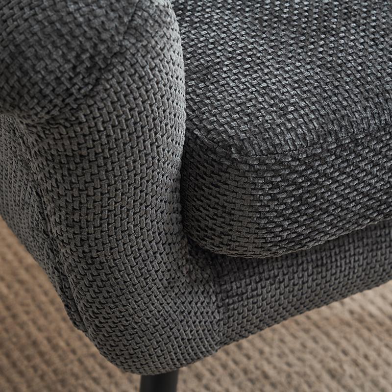 ΠΟΛΥΘΡΟΝΑ FL801 ΓΚΡΙ ΥΦΑΣΜΑ ΜΕ ΜΕΤΑΛΛΙΚΑ ΠΟΔΙΑ 76x77x89εκ - Image 6