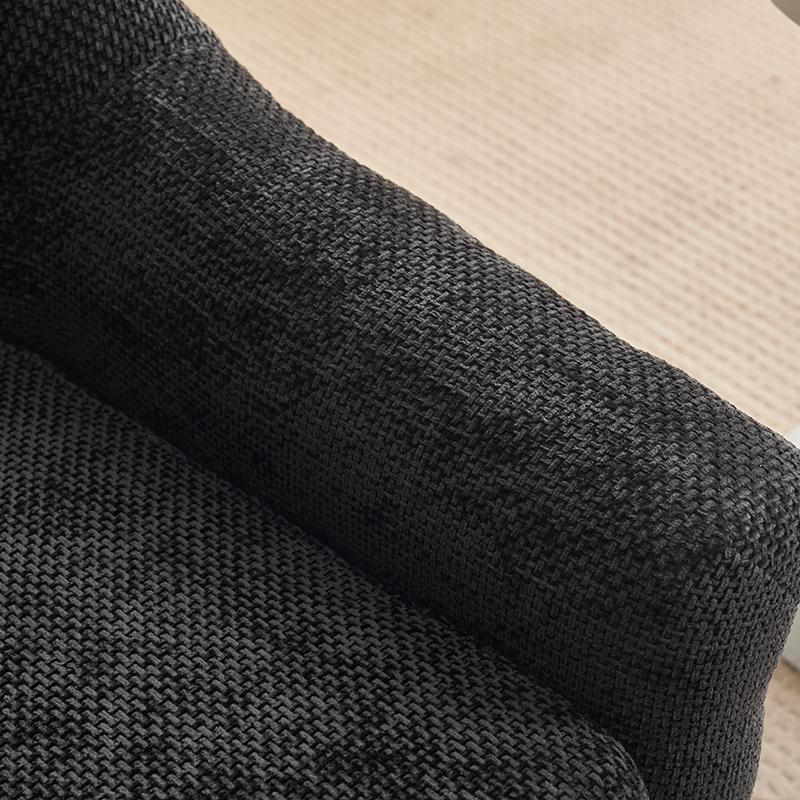 ΠΟΛΥΘΡΟΝΑ FL801 ΜΑΥΡΟ ΥΦΑΣΜΑ ΜΕ ΜΕΤΑΛΛΙΚΑ ΠΟΔΙΑ 76x77x89εκ - Image 8