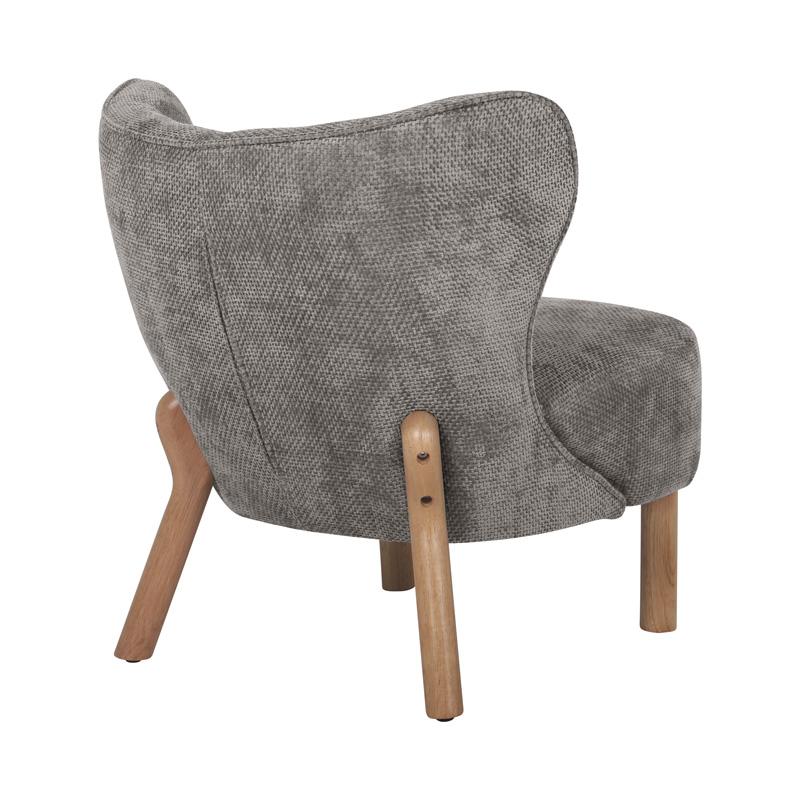 ΠΟΛΥΘΡΟΝΑ Agnes ΓΚΡΙ ΧΡΩΜΑ ΥΦΑΣΜΑΤΟΣ ΜΕ ΞΥΛΙΝΑ ΠΟΔΙΑ 66x73x77εκ - Image 4