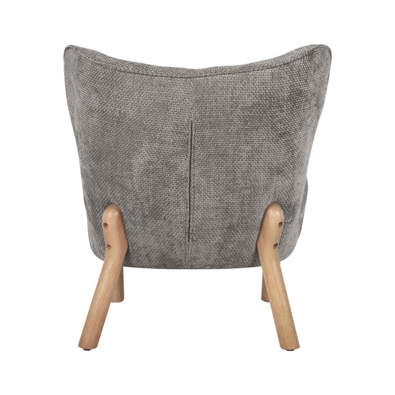 ΠΟΛΥΘΡΟΝΑ Agnes ΓΚΡΙ ΧΡΩΜΑ ΥΦΑΣΜΑΤΟΣ ΜΕ ΞΥΛΙΝΑ ΠΟΔΙΑ 66x73x77εκ - Image 5