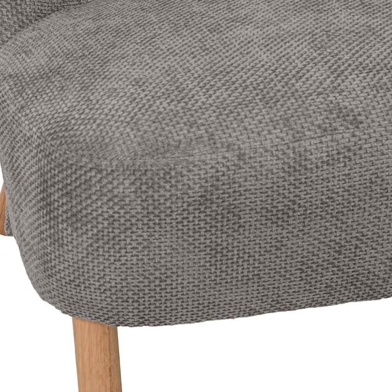 ΠΟΛΥΘΡΟΝΑ Agnes ΓΚΡΙ ΧΡΩΜΑ ΥΦΑΣΜΑΤΟΣ ΜΕ ΞΥΛΙΝΑ ΠΟΔΙΑ 66x73x77εκ - Image 6