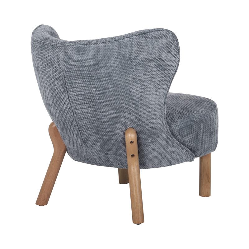 ΠΟΛΥΘΡΟΝΑ Agnes ΜΠΛΕ ΧΡΩΜΑ ΥΦΑΣΜΑΤΟΣ ΜΕ ΞΥΛΙΝΑ ΠΟΔΙΑ 66x73x77εκ - Image 4