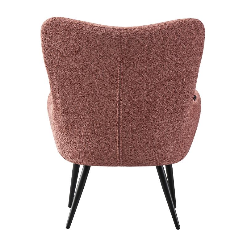 ΠΟΛΥΘΡΟΝΑ FL06 ΜΕ ΜΕΤΑΛΛΙΚΑ ΠΟΔΙΑ ΚΑΙ ΡΟΖ ΧΡΩΜΑ ΥΦΑΣΜΑΤΟΣ 80x75x97εκ - Image 4