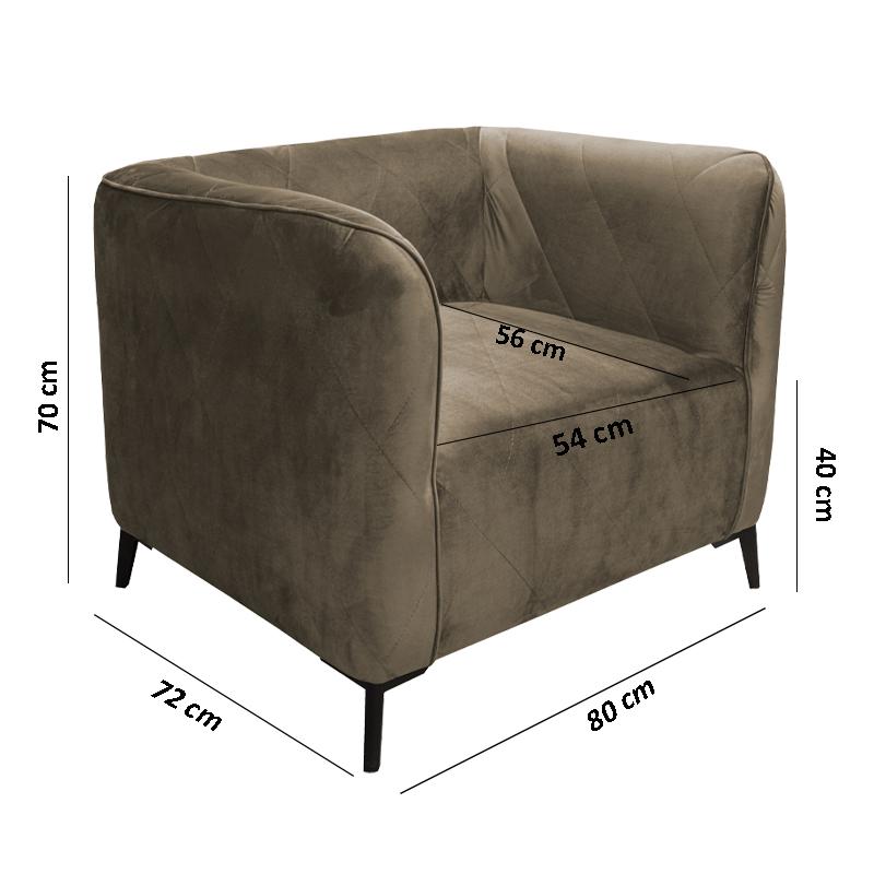 ΠΟΛΥΘΡΟΝΑ Cube TAUPE ΧΡΩΜΑ 80x72x70εκ - Image 4