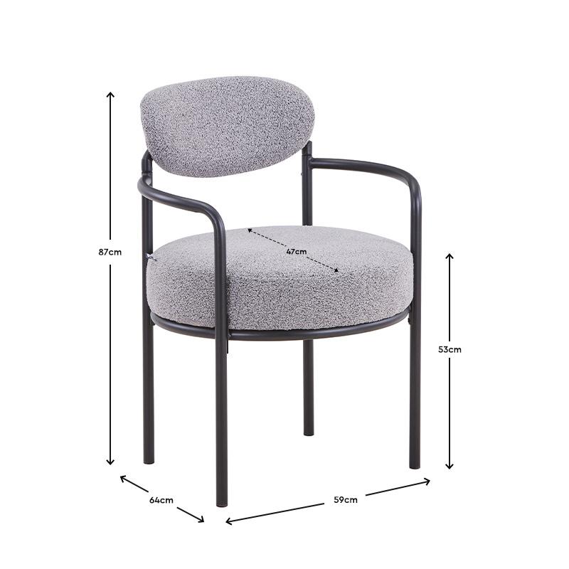 ΠΟΛΥΘΡΟΝΑ FL21 ΓΚΡΙ ΥΦΑΣΜΑ ΜΕ ΜΕΤΑΛΛΙΚΟ ΣΚΕΛΕΤΟ 59x64x87εκ - Image 6