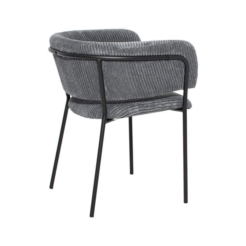 ΠΟΛΥΘΡΟΝΑ FL3042 ΓΚΡΙ ΥΦΑΣΜΑ ΜΕ ΜΕΤΑΛΛΙΚΑ ΠΟΔΙΑ 59x57x75εκ - Image 4