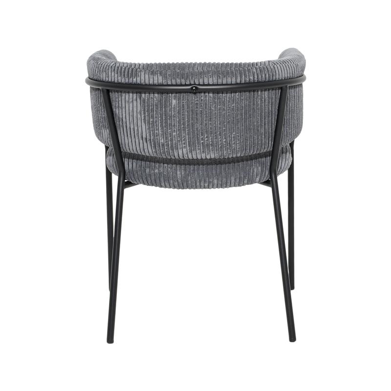 ΠΟΛΥΘΡΟΝΑ FL3042 ΓΚΡΙ ΥΦΑΣΜΑ ΜΕ ΜΕΤΑΛΛΙΚΑ ΠΟΔΙΑ 59x57x75εκ - Image 5