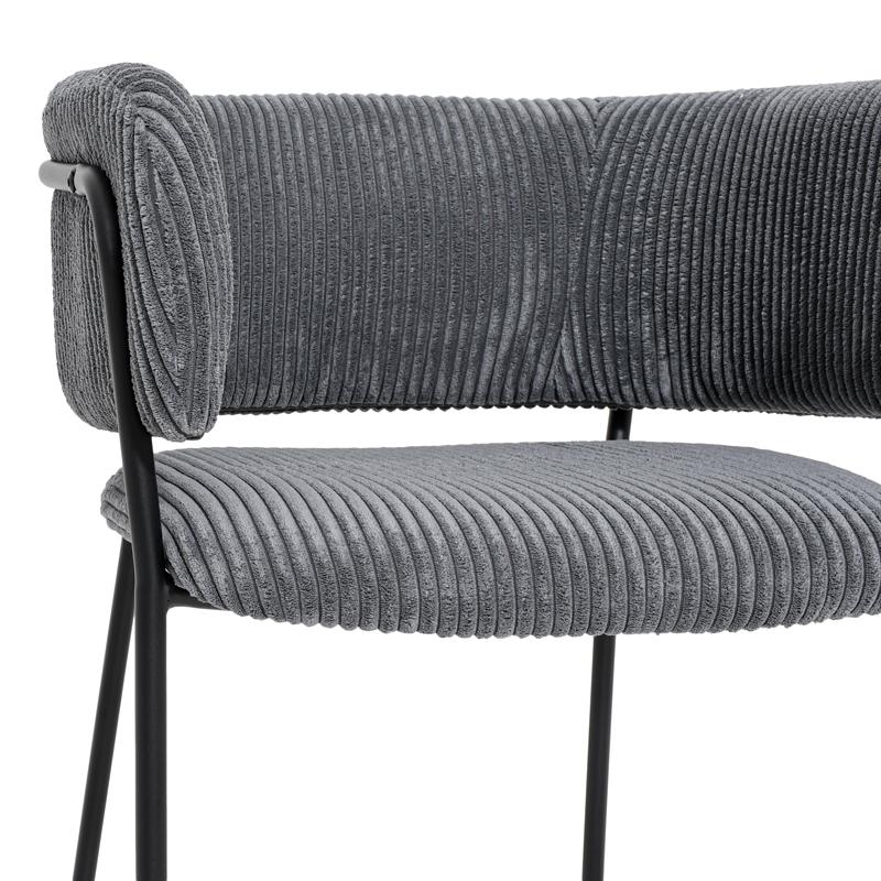 ΠΟΛΥΘΡΟΝΑ FL3042 ΓΚΡΙ ΥΦΑΣΜΑ ΜΕ ΜΕΤΑΛΛΙΚΑ ΠΟΔΙΑ 59x57x75εκ - Image 6