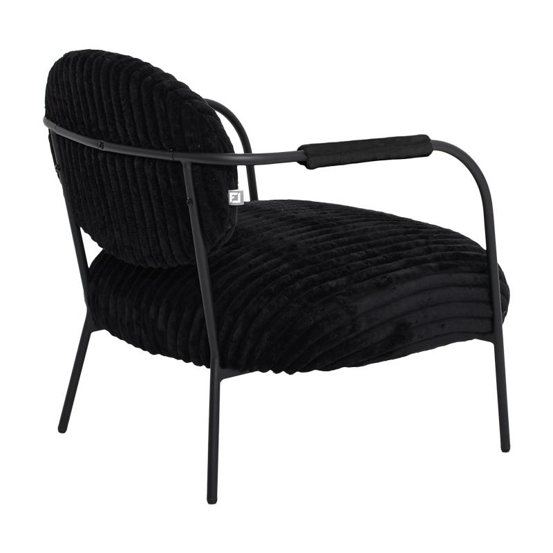 ΠΟΛΥΘΡΟΝΑ FL812 ΜΑΥΡΟ ΥΦΑΣΜΑ ΜΕ ΜΕΤΑΛΛΙΚΑ ΠΟΔΙΑ 76x76x77εκ - Image 4