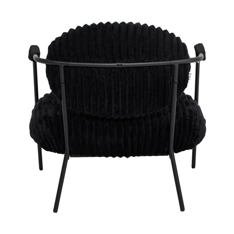 ΠΟΛΥΘΡΟΝΑ FL812 ΜΑΥΡΟ ΥΦΑΣΜΑ ΜΕ ΜΕΤΑΛΛΙΚΑ ΠΟΔΙΑ 76x76x77εκ - Image 5