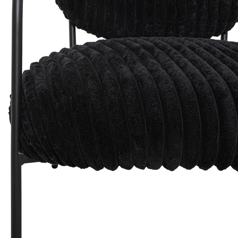 ΠΟΛΥΘΡΟΝΑ FL812 ΜΑΥΡΟ ΥΦΑΣΜΑ ΜΕ ΜΕΤΑΛΛΙΚΑ ΠΟΔΙΑ 76x76x77εκ - Image 7