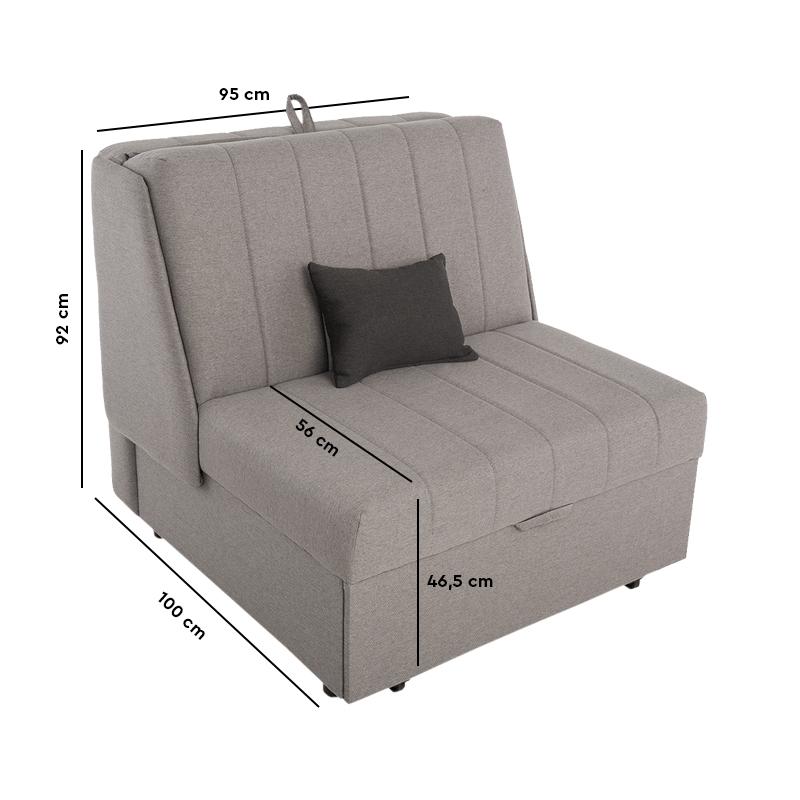 ΠΟΛΥΘΡΟΝΑ New Montana ΓΚΡΙ-ΣΚ.ΓΚΡΙ BOMBAY 95x100x92εκ - Image 4