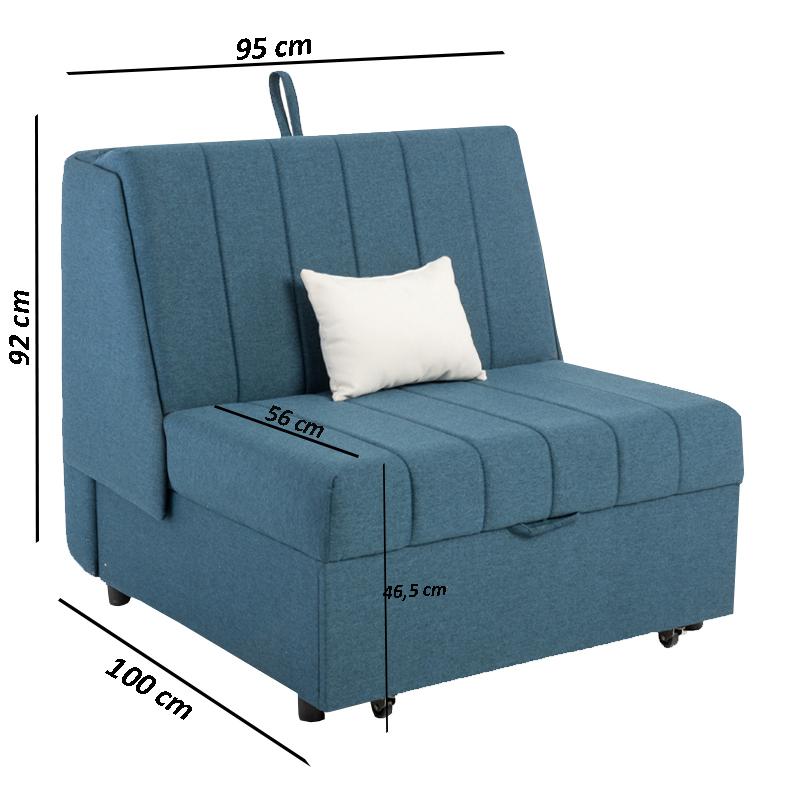 ΠΟΛΥΘΡΟΝΑ New Montana ΜΠΛΕ-ΛΕΥΚΟ BOMBAY 95x100x92εκ - Image 4