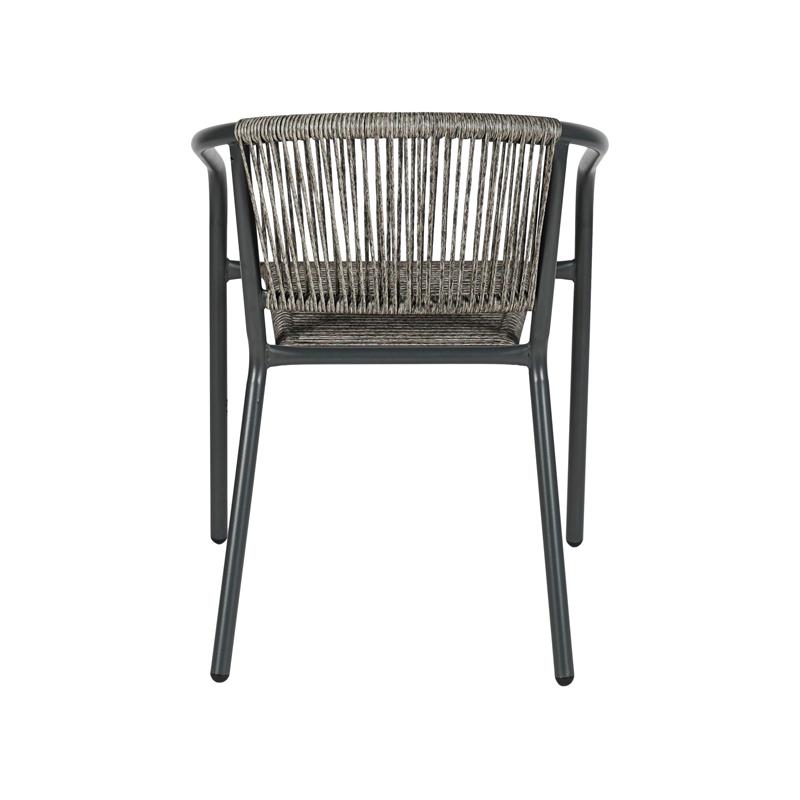 ΠΟΛΥΘΡΟΝΑ ΚΗΠΟΥ Fyllianna FL11465 ΑΠΟ ΣΥΝΘΕΤΙΚΟ RATTAN MΕ ΜΕΤΑΛΛΙΚΟ ΣΚΕΛΕΤΟ ΓΚΡΙ ΧΡΩΜΑ 54x63x74εκ - Image 3