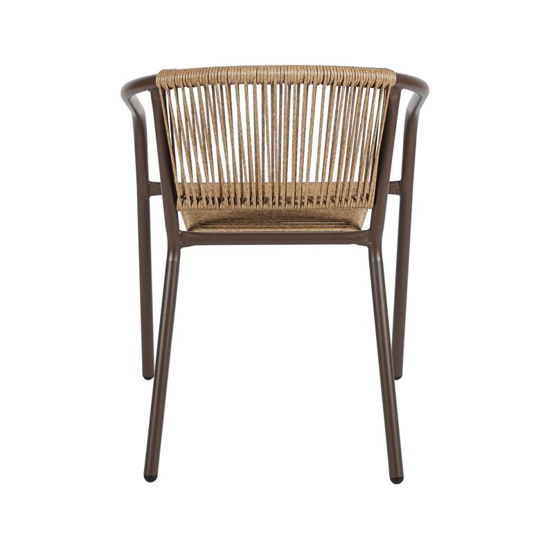 ΠΟΛΥΘΡΟΝΑ ΚΗΠΟΥ Fyllianna FL11465 ΑΠΟ ΣΥΝΘΕΤΙΚΟ RATTAN MΕ ΜΕΤΑΛΛΙΚΟ ΣΚΕΛΕΤΟ ΚΑΦΕ ΧΡΩΜΑ 54x63x74εκ - Image 3