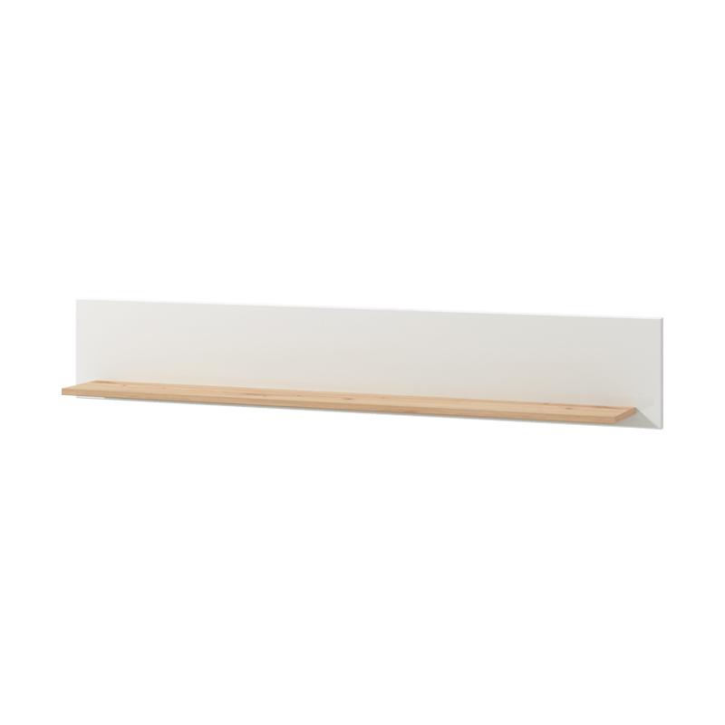 ΡΑΦΙ ΤΟΙΧΟΥ BRETAGNA ZP ARTISAN OAK-ΛΕΥΚΟ HIGH GLOSS FOIL 150x19,5x25εκ a.p.r - Image 4