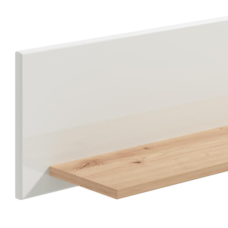 ΡΑΦΙ ΤΟΙΧΟΥ BRETAGNA ZP ARTISAN OAK-ΛΕΥΚΟ HIGH GLOSS FOIL 150x19,5x25εκ a.p.r - Image 5