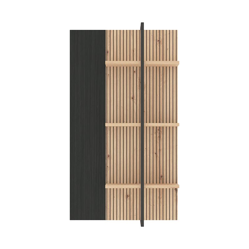 ΡΑΦΙ ΤΟΙΧΟΥ CORREZE ZP3P ΜΑΥΡΟ OAK-ARTISAN OAK 58x22x104εκ - Image 3