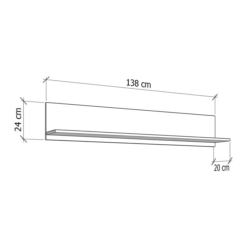 ΡΑΦΙ ΤΟΙΧΟΥ ESSEX ZP CASHMERE/ARTISAN OAK 138x20x24εκ - Image 6