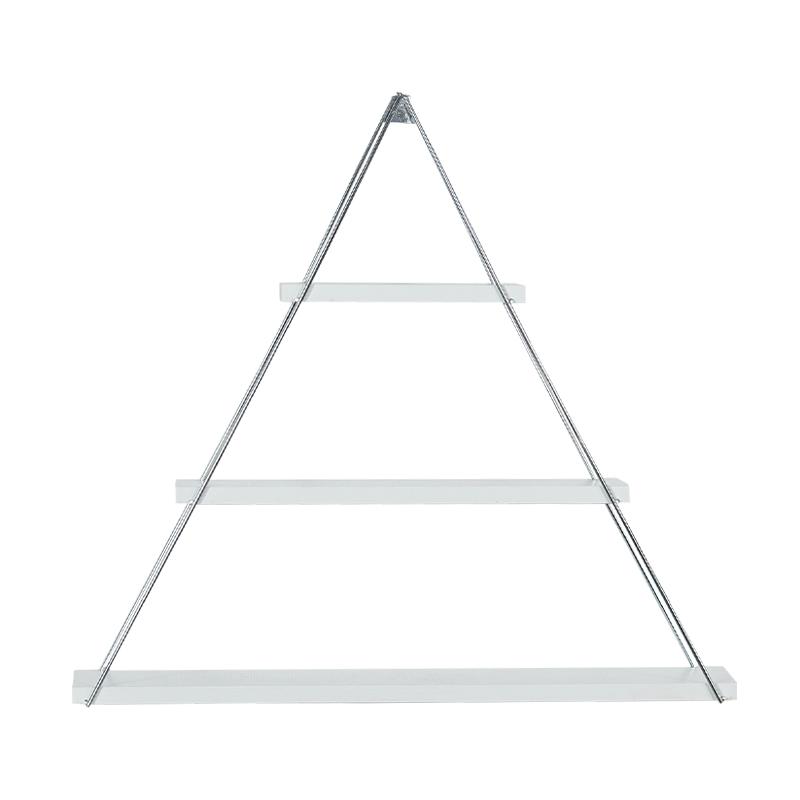 ΡΑΦΙ ΤΟΙΧΟΥ "Elmira" Triangle ΛΕΥΚΟ 74x13x61εκ - Image 3