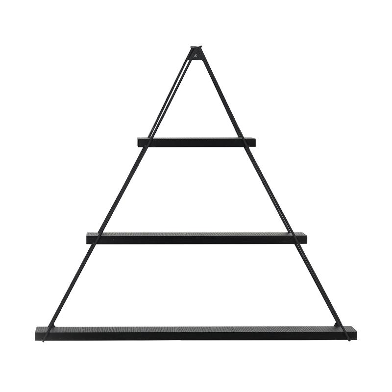 ΡΑΦΙ ΤΟΙΧΟΥ "Elmira" Triangle ΜΑΥΡΟ 74x13x61εκ - Image 3