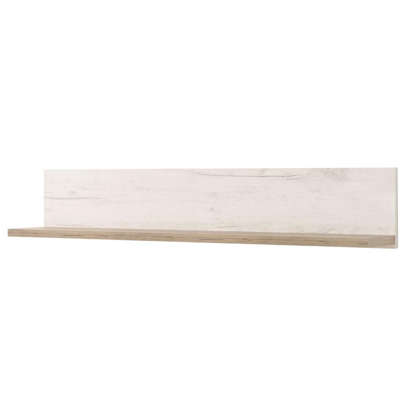 ΡΑΦΙ ΤΟΙΧΟΥ Kent ZP GREY OAK-WHITE OAK 120x19x22εκ knt - Image 3