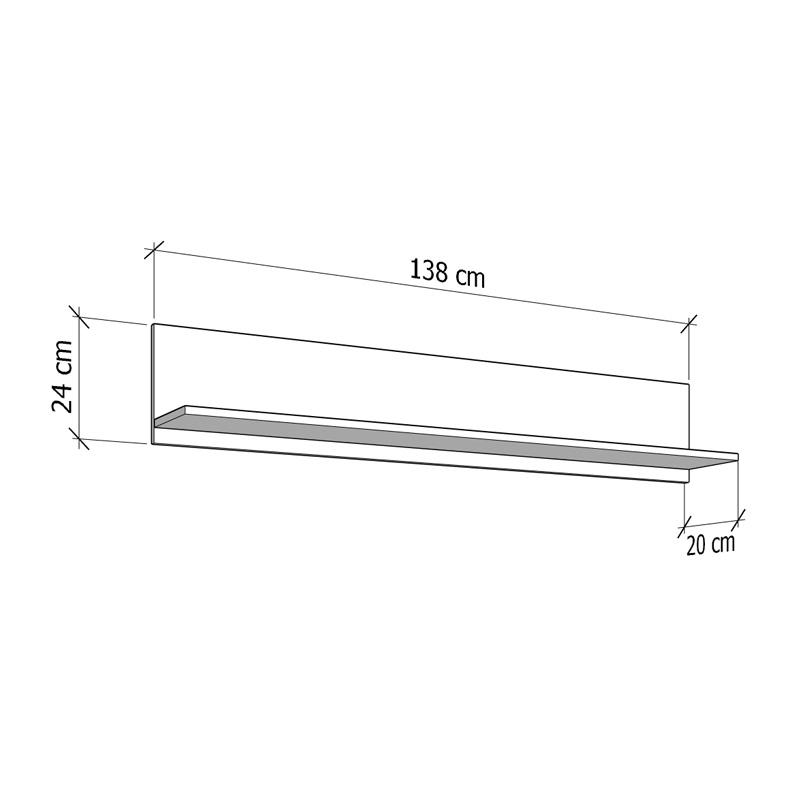ΡΑΦΙ ΤΟΙΧΟΥ LAVAL ZP ARTISAN ΟΑΚ 120x20x24εκ - Image 8