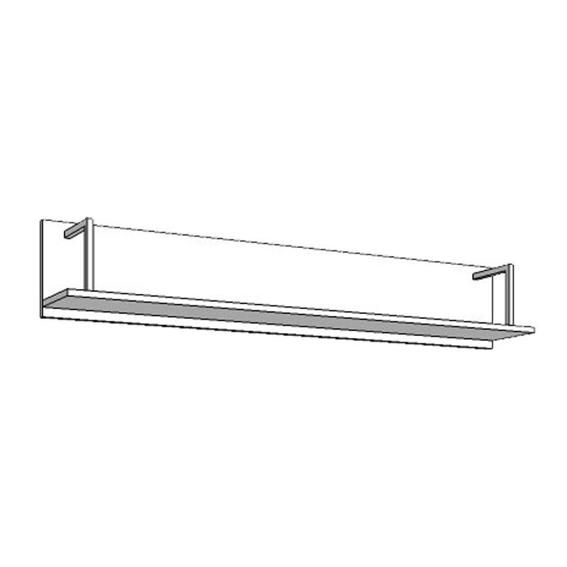 ΡΑΦΙ ΤΟΙΧΟΥ SARDINIA ZP ARTISAN OAK / ΜΑΥΡΟ 137.5x21x24εκ srd - Image 4