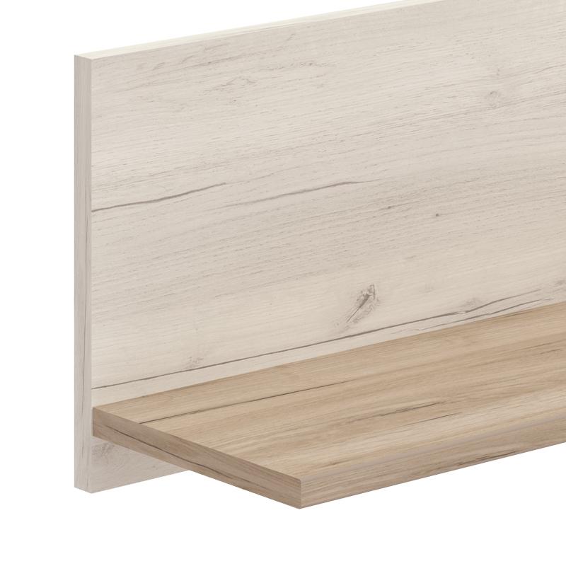 ΡΑΦΙ ΤΟΙΧΟΥ UMBRIA ZP WHITE OAK - GREY OAK 138x19.5x24εκ f.l.d - Image 4